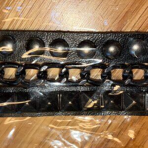Punk Gothic Rock Leather Cuff Bracelet, brand new sealed